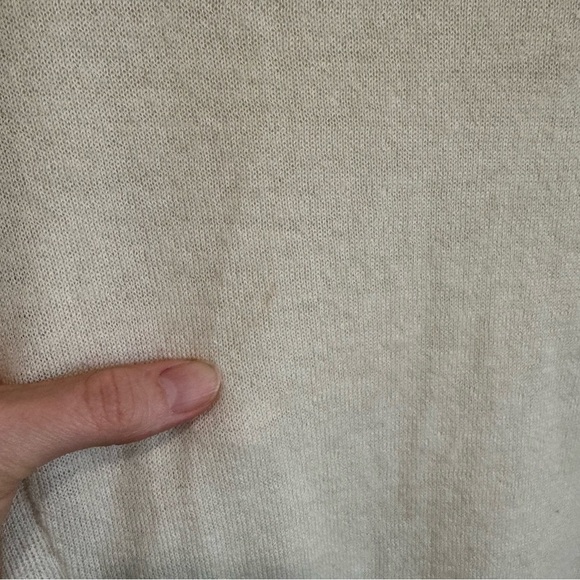 Frame Womens Medium 100% Cashmere Crew Neck Off White Casual Minimalist Sweater - Picture 11 of 11